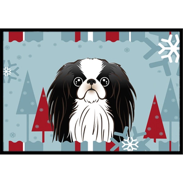 Carolines Treasures Winter Holiday Japanese Chin Indoor and Outdoor Mat- 18 x 27 in. BB1726MAT - main